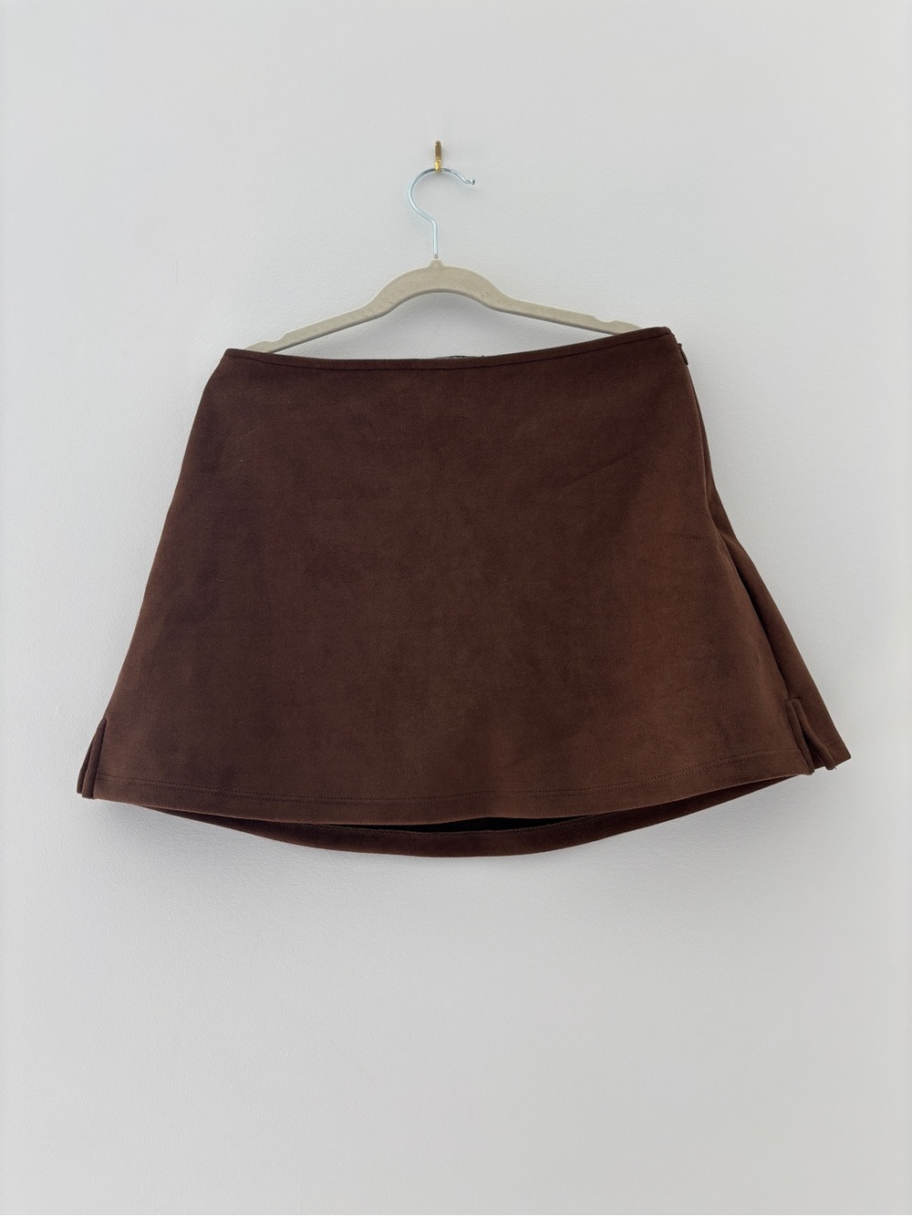 wild fable Brown Suede-Look Mini Skirt